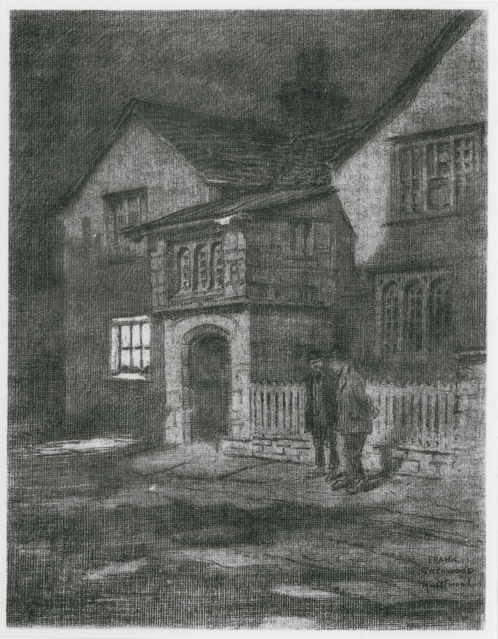 Spensers hus, Hurstwood (litografi) av Frank Greenwood