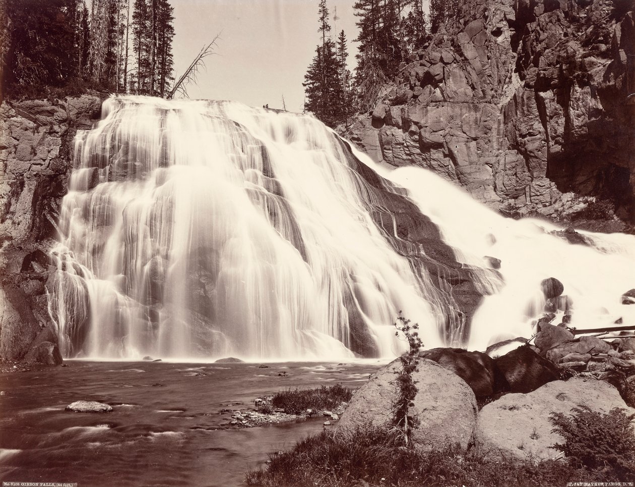 Gibbon Falls av Frank Jay Haynes