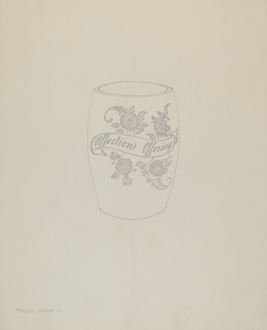 Amerikansk "bohemsk" glasskrus av Frank M. Keane