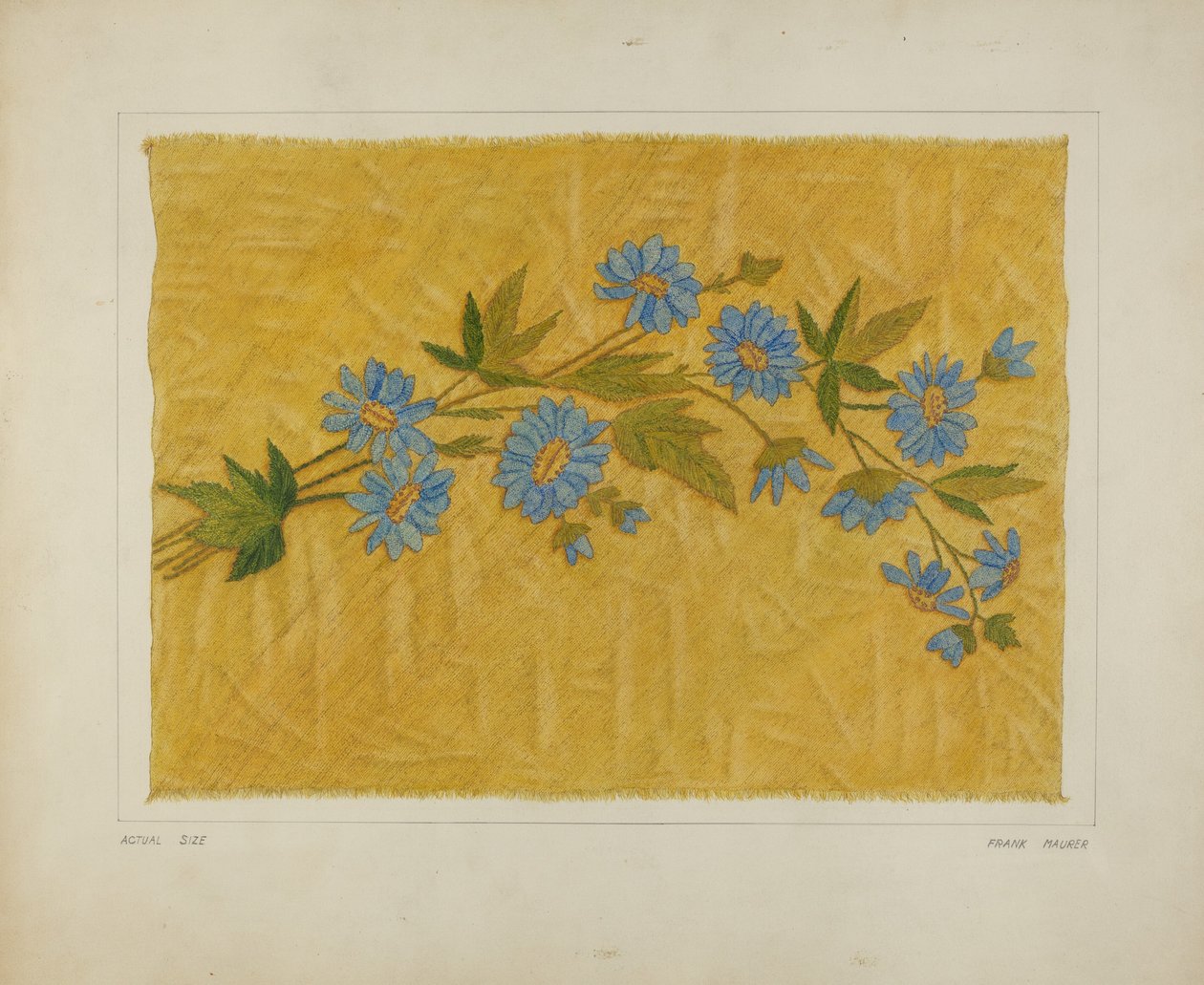 Crewel-broderi av Frank Maurer