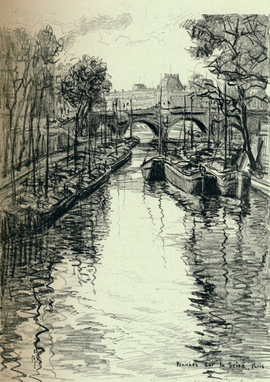 Lektere på Seinen, 1915 av Frank Milton Armington
