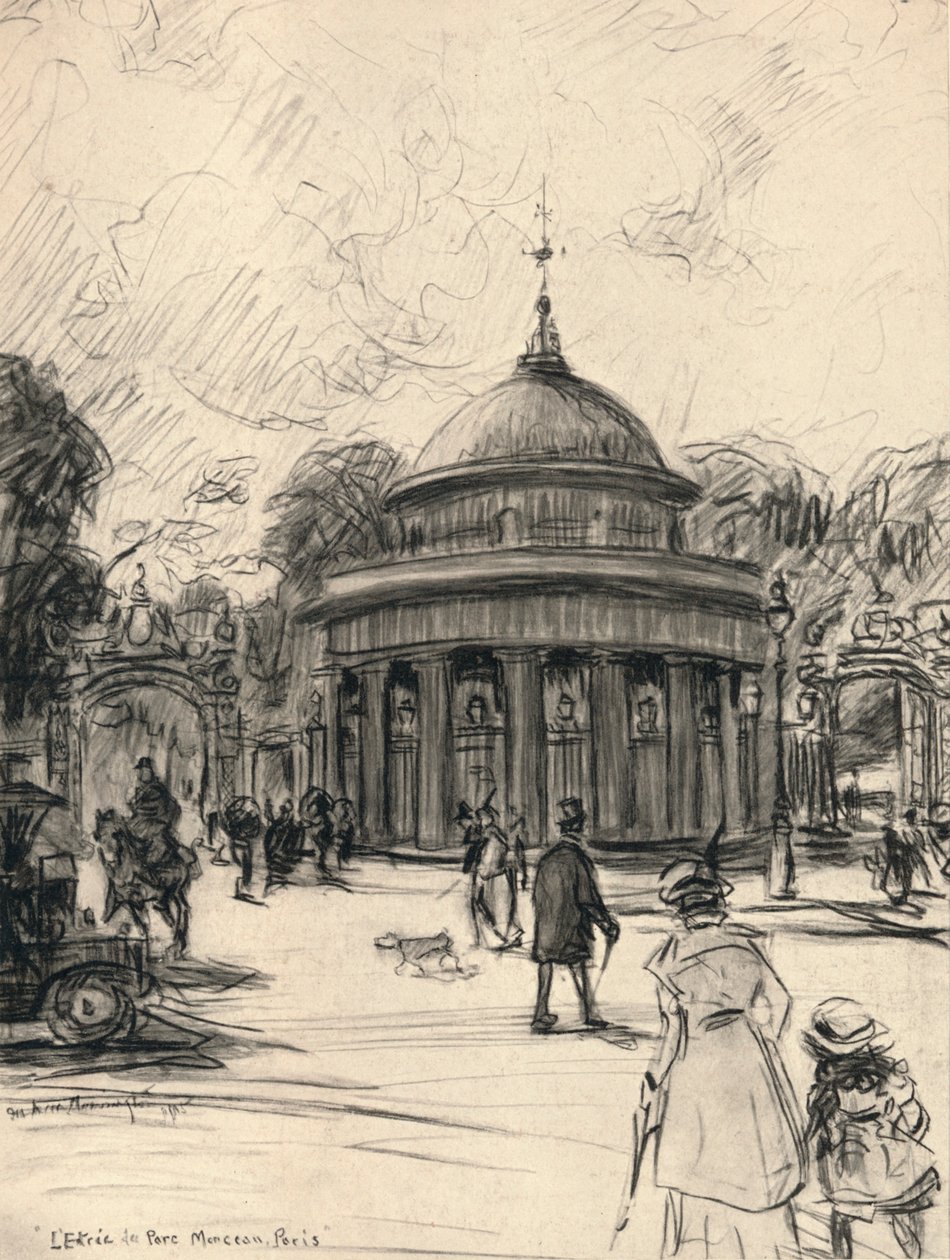 Inngang til Parc Monceau, 1915 av Frank Milton Armington