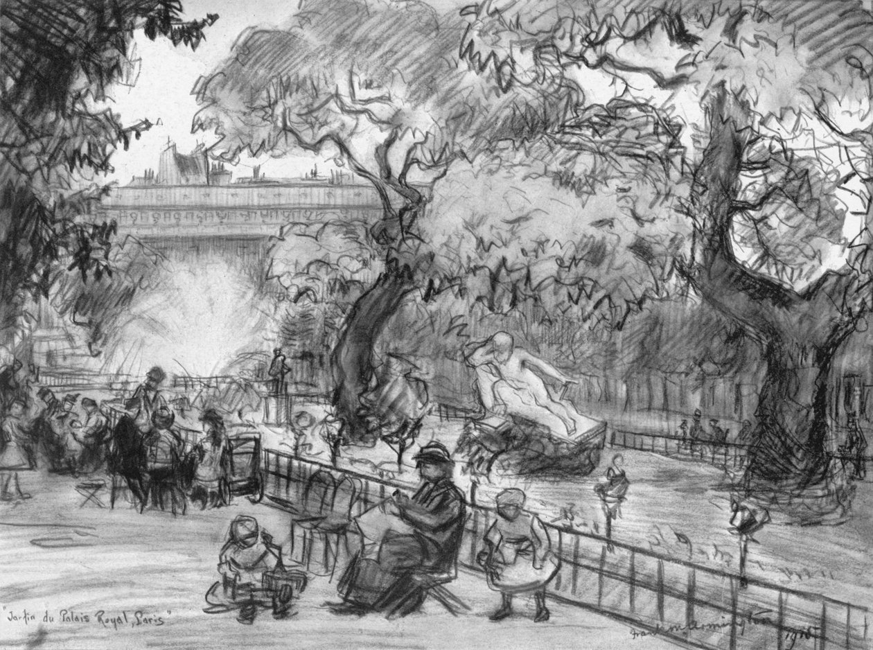 Garden of the Palais-Royal, 1915 av Frank Milton Armington