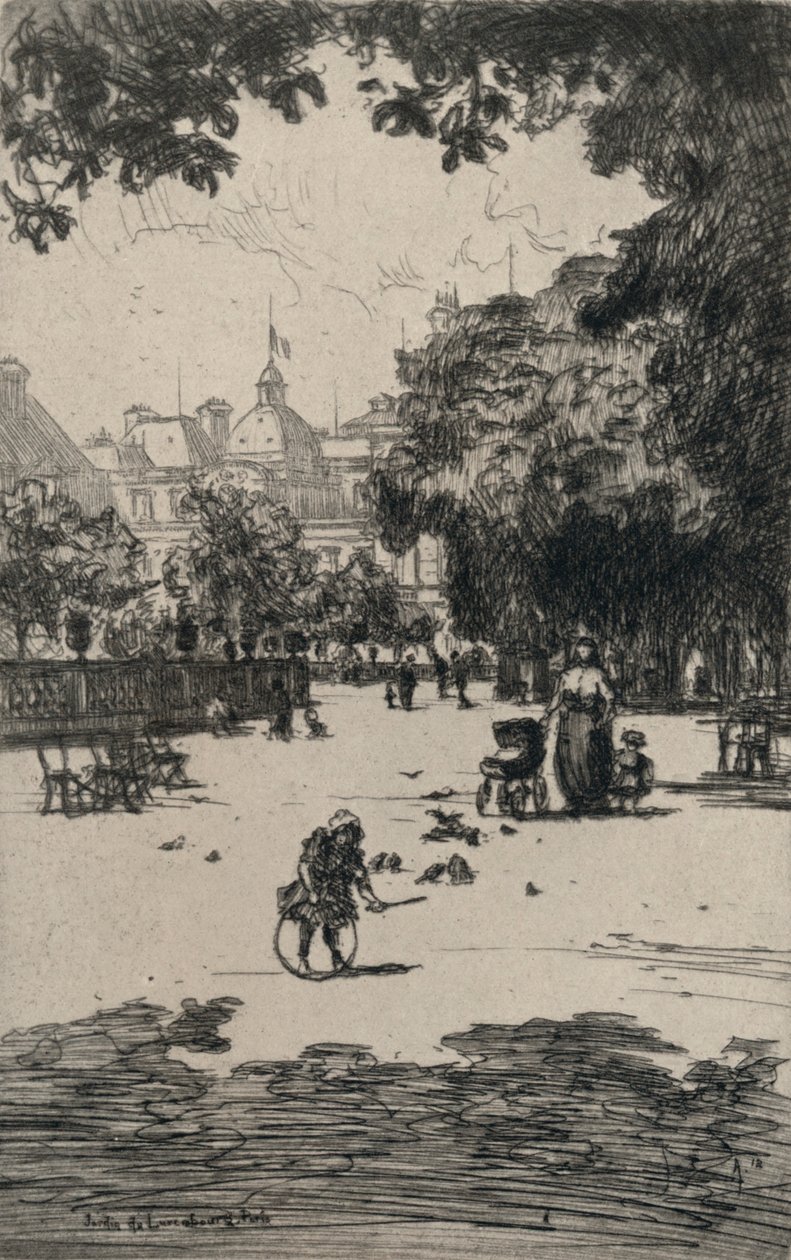 Jardin du Luxembourg, 1915 av Frank Milton Armington