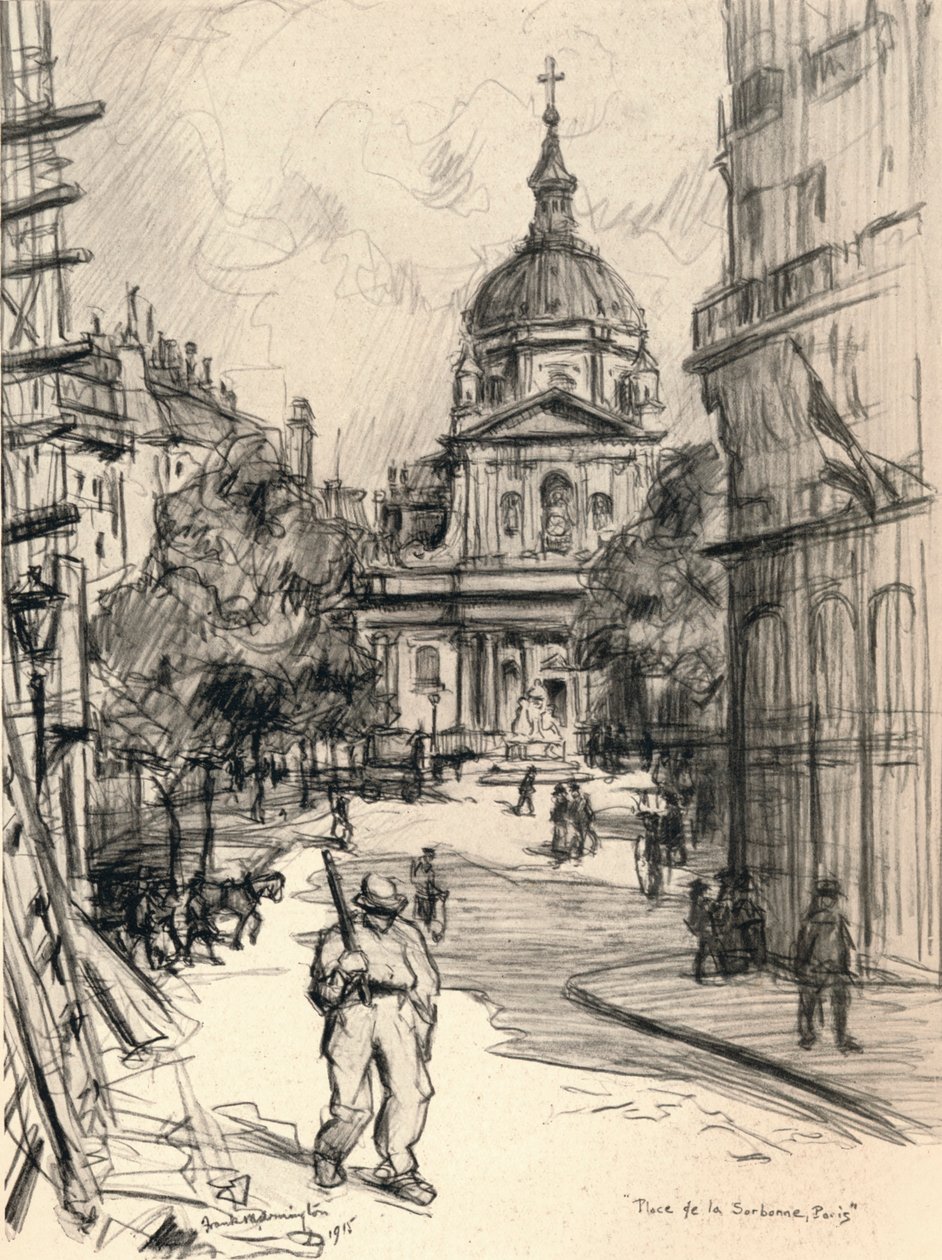 Place de la Sorbonne, 1915 av Frank Milton Armington