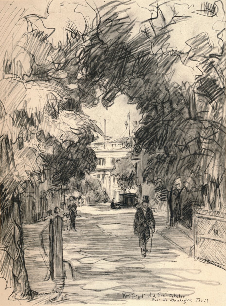 Pre-katelansk restaurant, Bois de Boulogne, 1915 av Frank Milton Armington