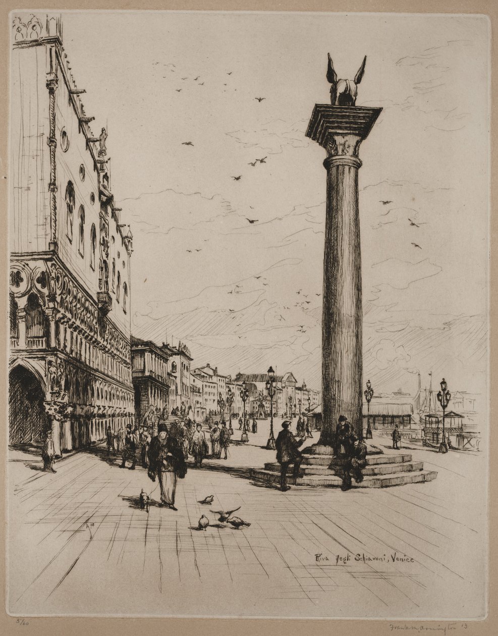Riva Schiavone, Venezia av Frank Milton Armington
