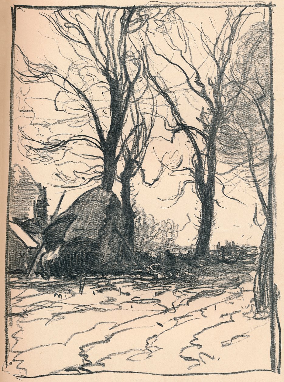 Studie av trær, Sompting, Sussex, 1800-tallet av Frank Mura
