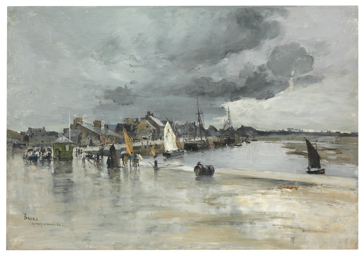 Havn i St. Vaast, Haag, 1882 av Frank Myers Boggs