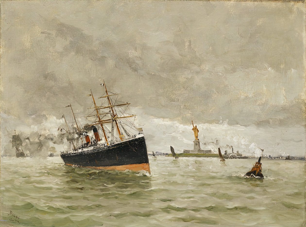 New York: Entering the Harbor, 1887. av Frank Myers Boggs