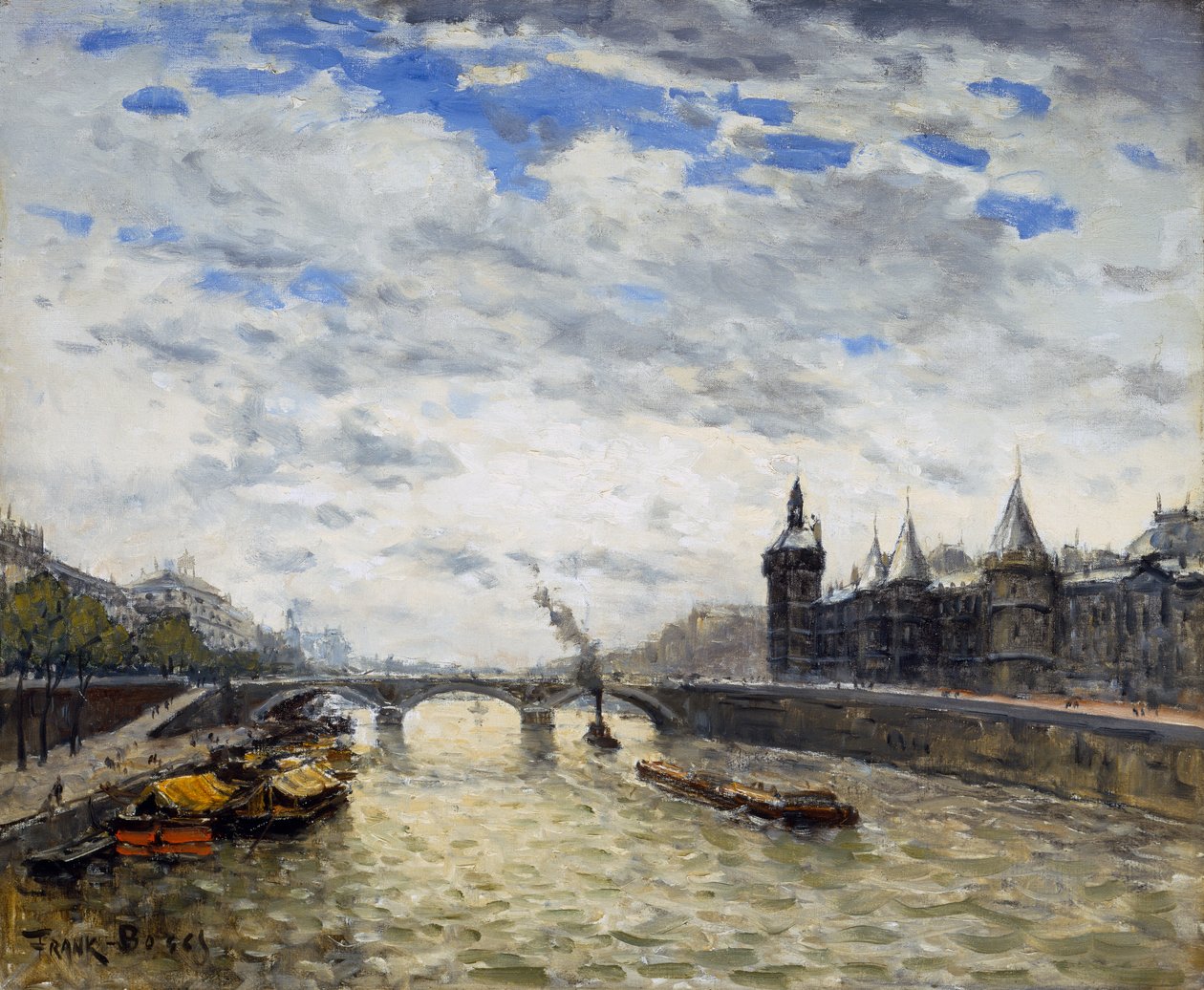 Seinen, Paris (olje på lerret) av Frank Myers Boggs