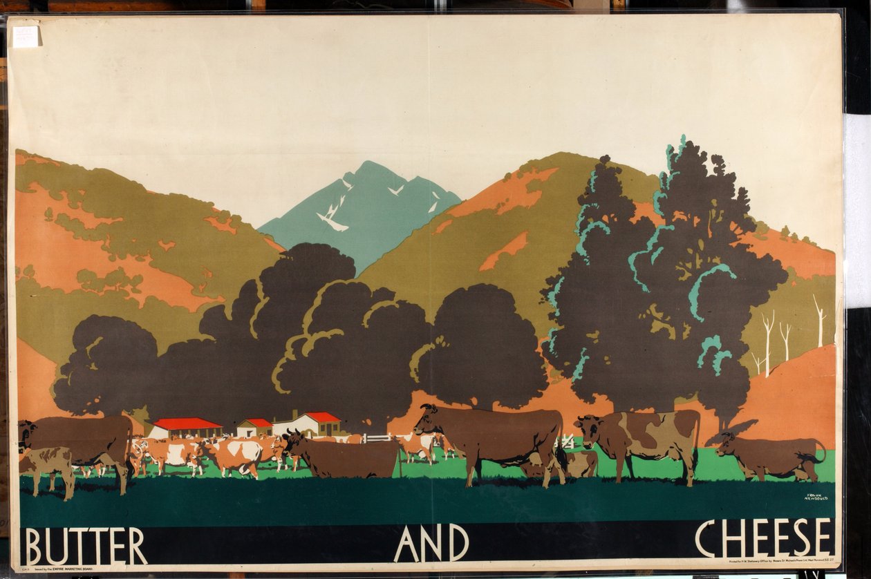 Butter and Cheese, fra serien 'Buy New Zealand Produce' [6319386] (farge litho) av Frank Newbould
