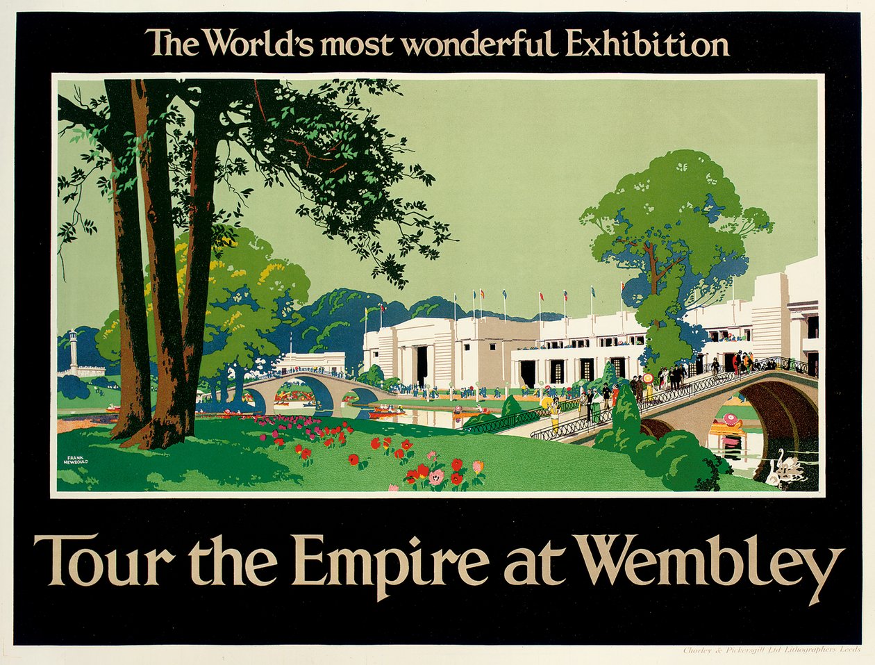 "Tour the Empire at Wembley", plakat som reklamerer for British Empire Exhibition av Frank Newbould