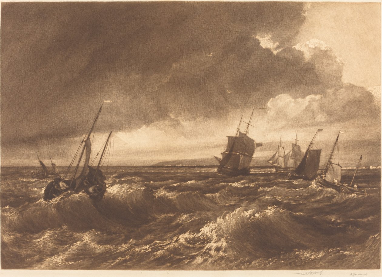 The Mouth of the Thames Isle of Sheppey in Distance, 1891. av Frank Short