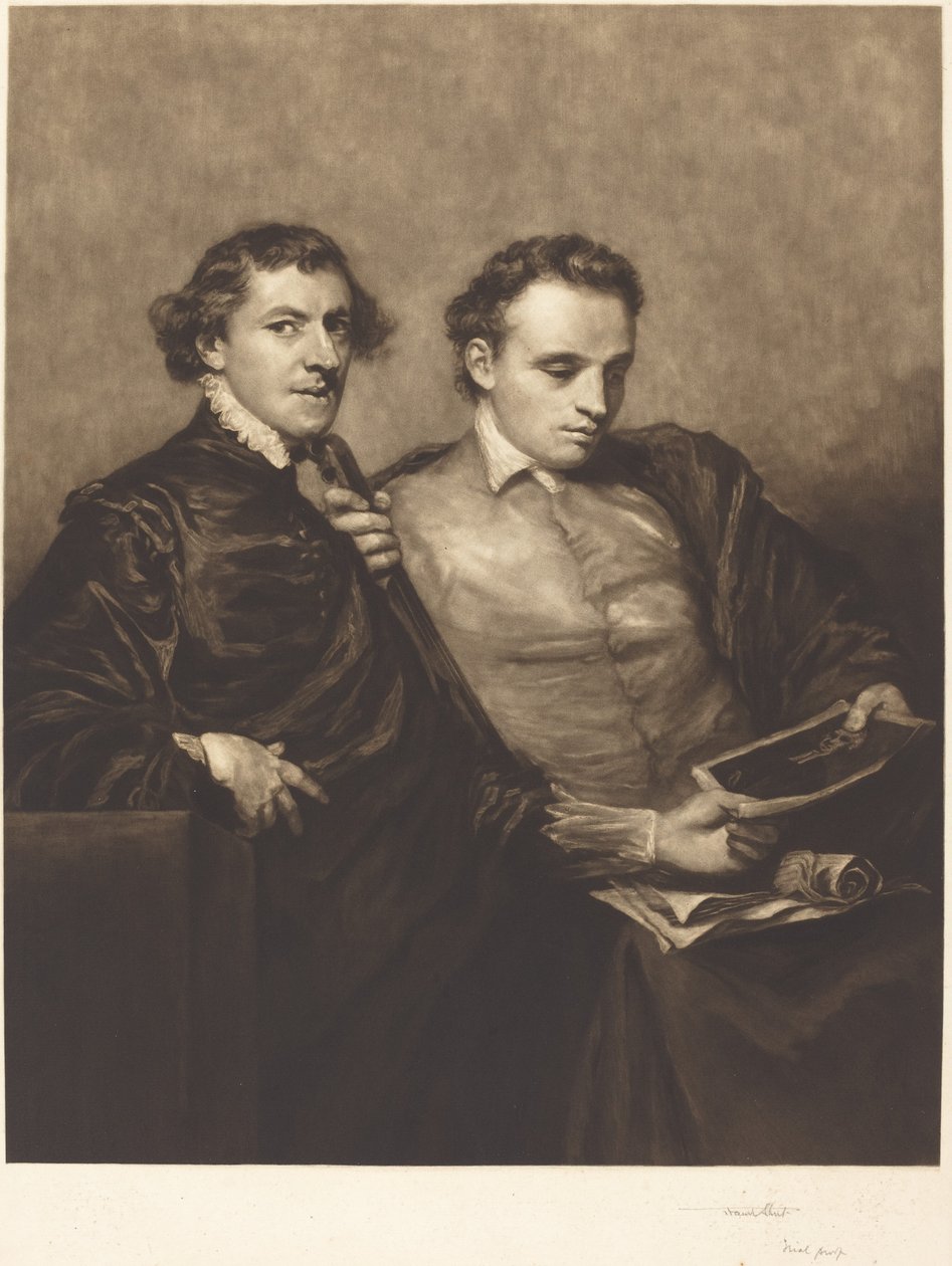 Portrett av to herrer av Frank Short, after Sir Joshua Reynolds