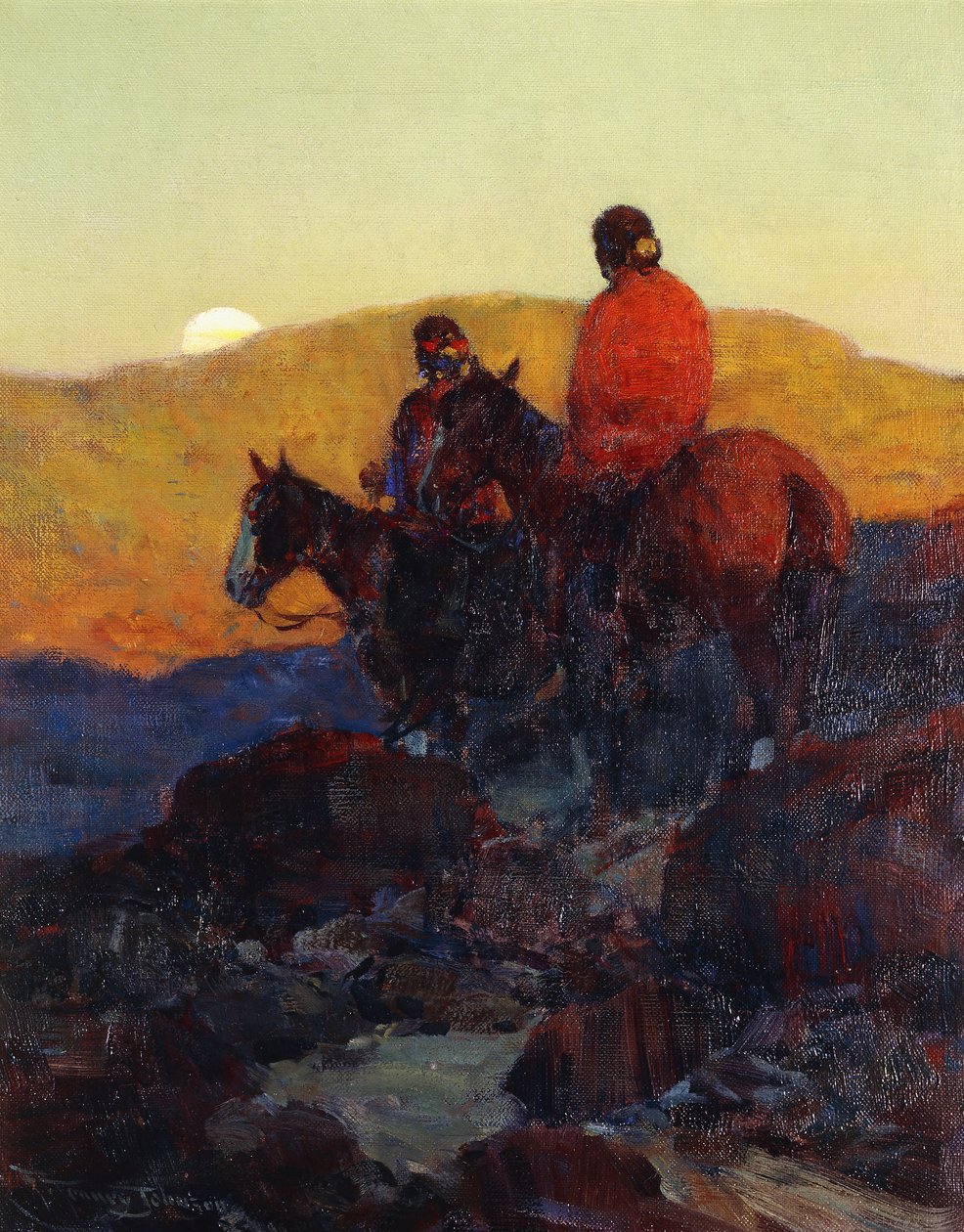 Solnedgangsglød av Frank Tenney Johnson
