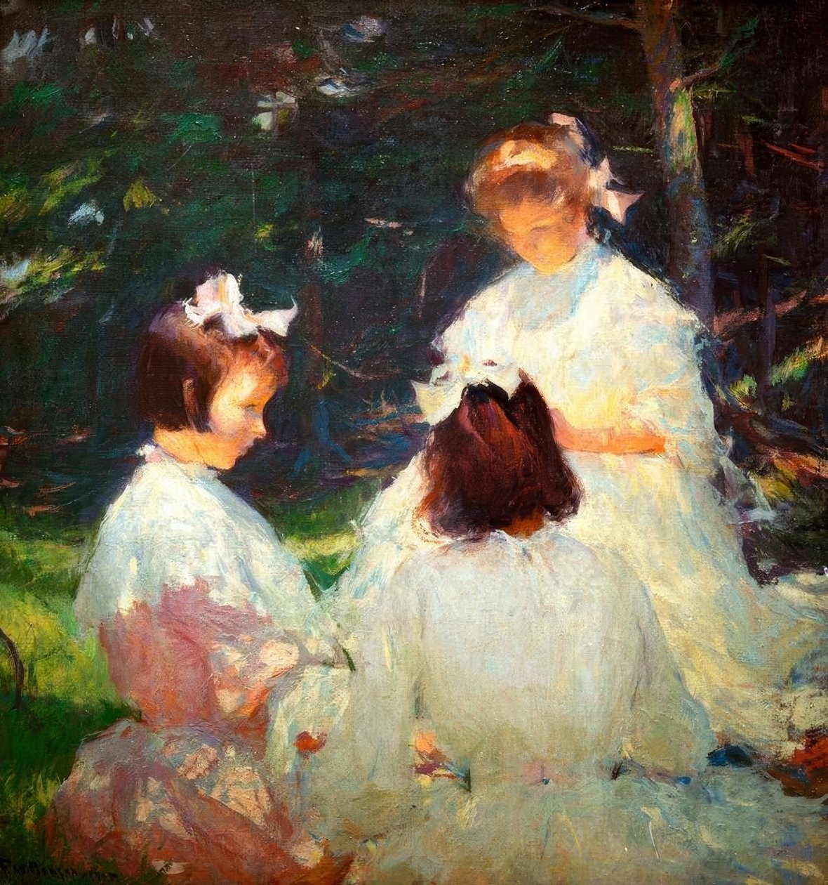 barn i skogen av Frank Weston Benson