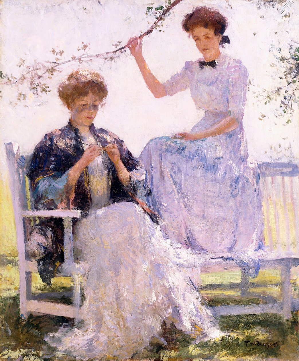 Sunshine and Shadow, ca. 1912 (olje på lerret) av Frank Weston Benson