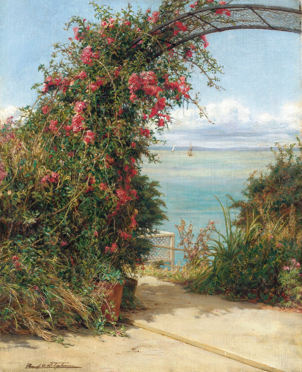 En hage ved havet av Frank William Warwick Topham