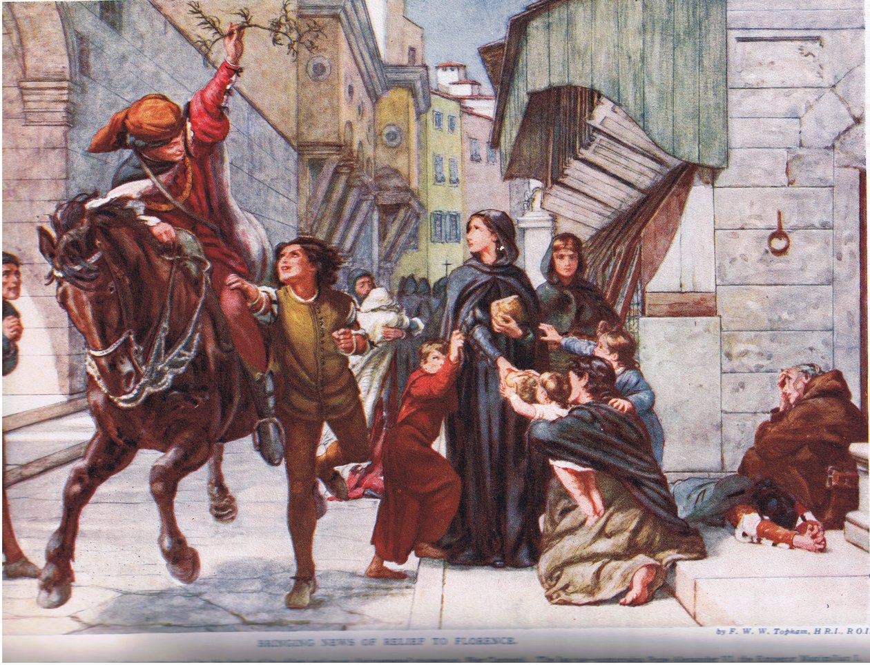 Bringing News of Relief til Firenze, illustrasjon fra 
