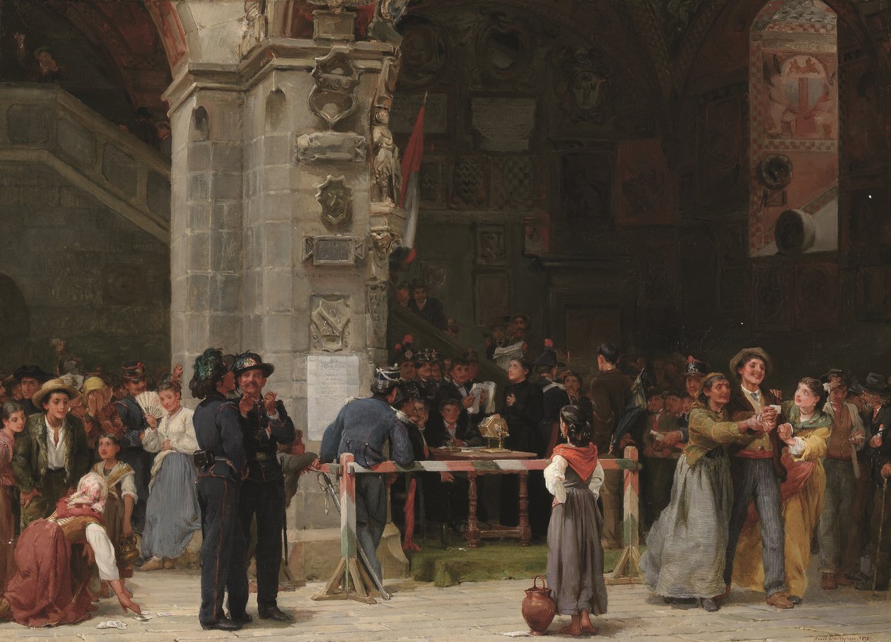 Tegning for militærtjeneste - moderne Italia av Frank William Warwick Topham