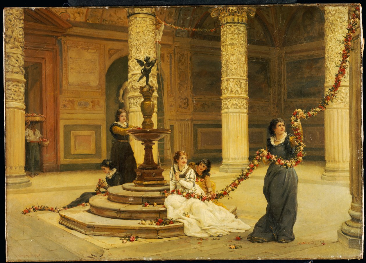 Festivalens morgen - Sentral-Italia, 1876 av Frank William Warwick Topham