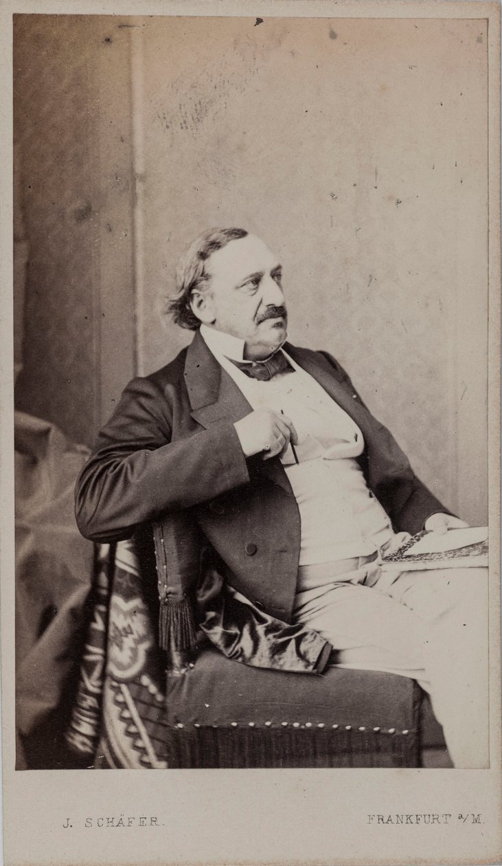 Portrett av komponisten Friedrich von Flotow 1812-1883, 1883. av Frankfurt . Photo studio J. Schäfer