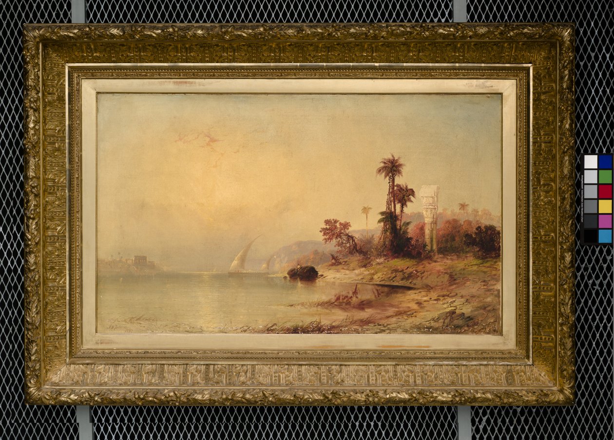 The Temple of Philae (olje på lerret) av Franklin D. Briscoe