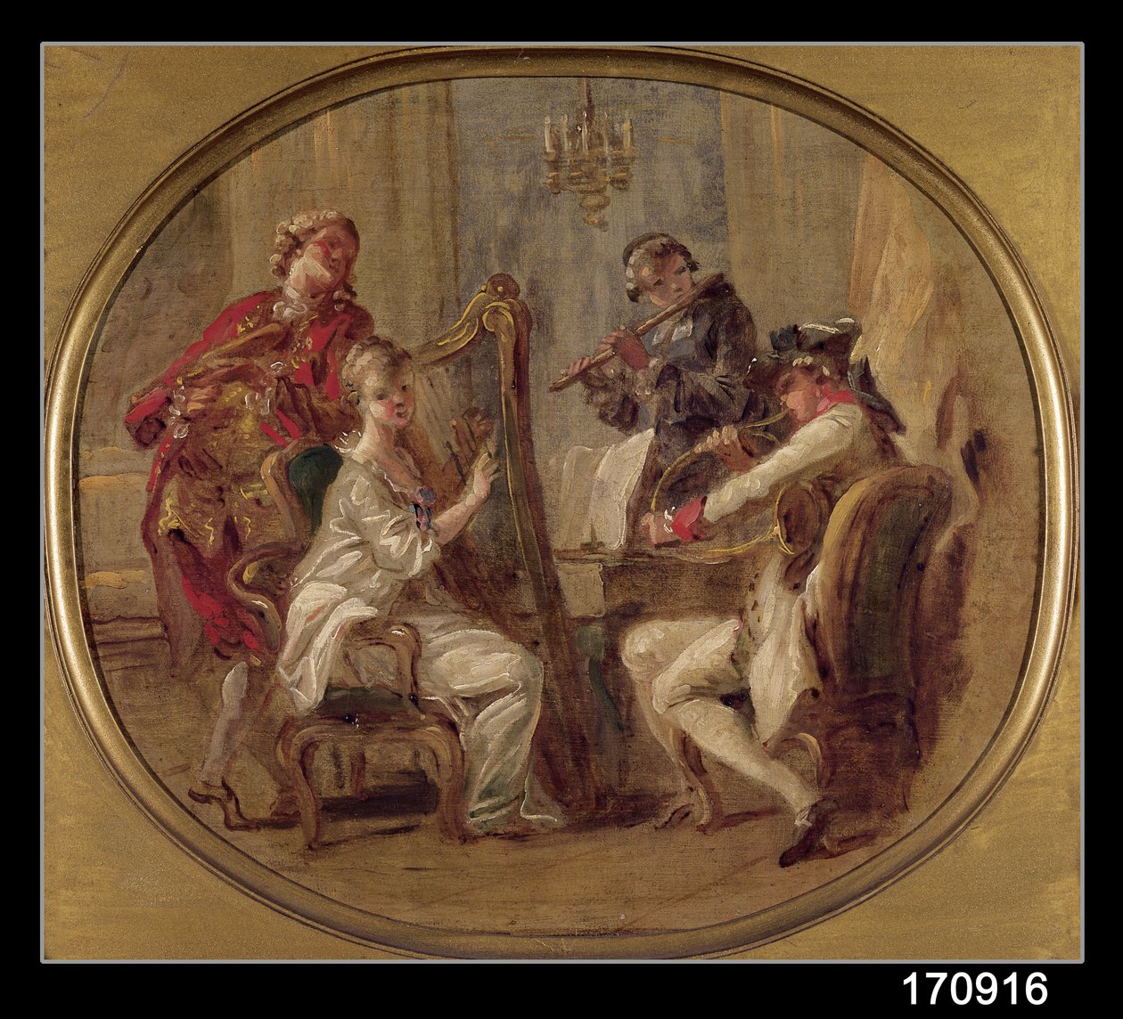 Konsert med fire figurer, ca. 1774 av François André Vincent