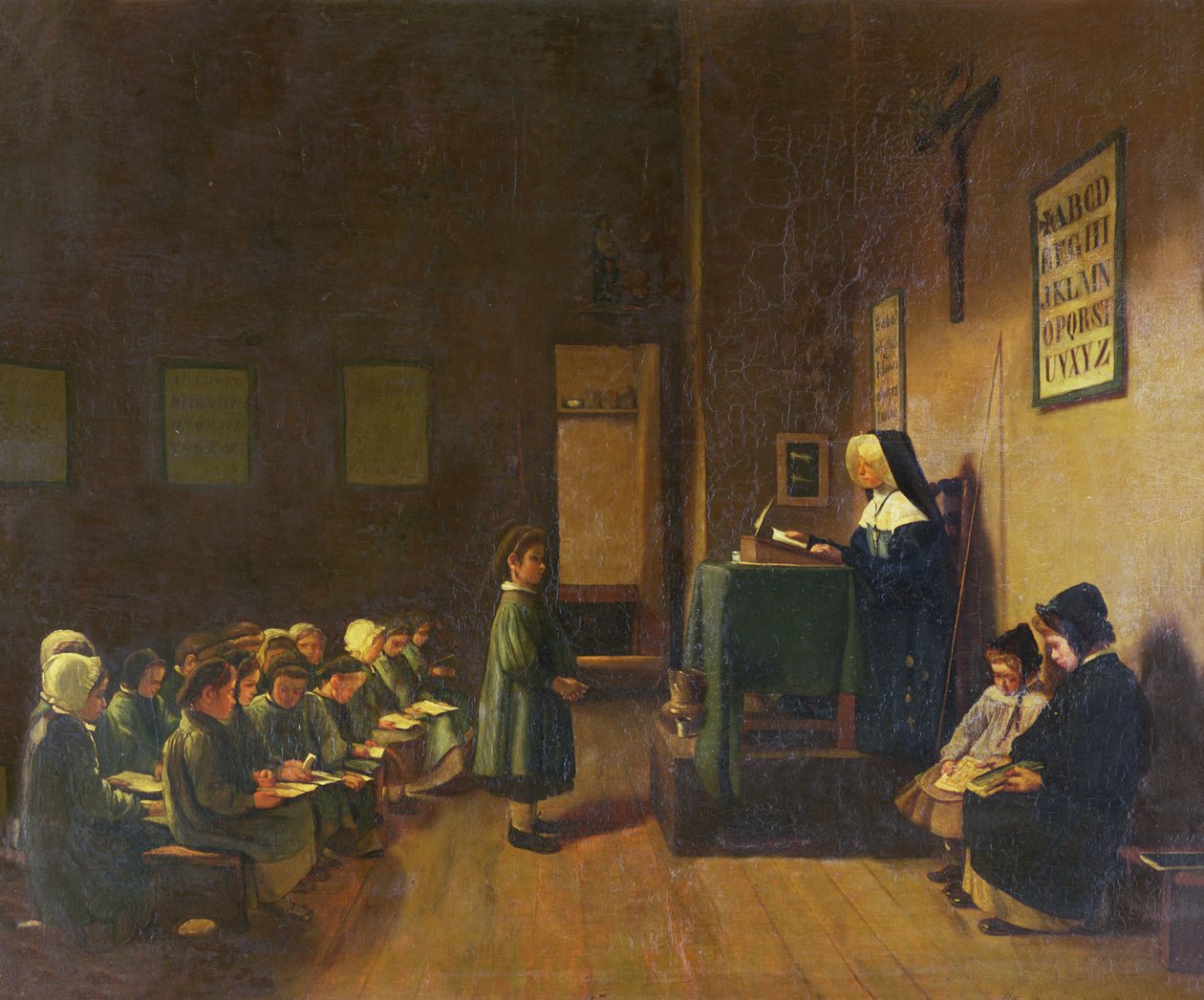 Skolestua, 1876 av François Bonvin