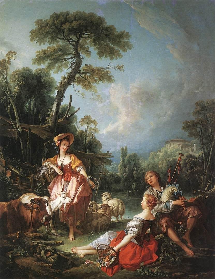 En sommerpastoral av François Boucher