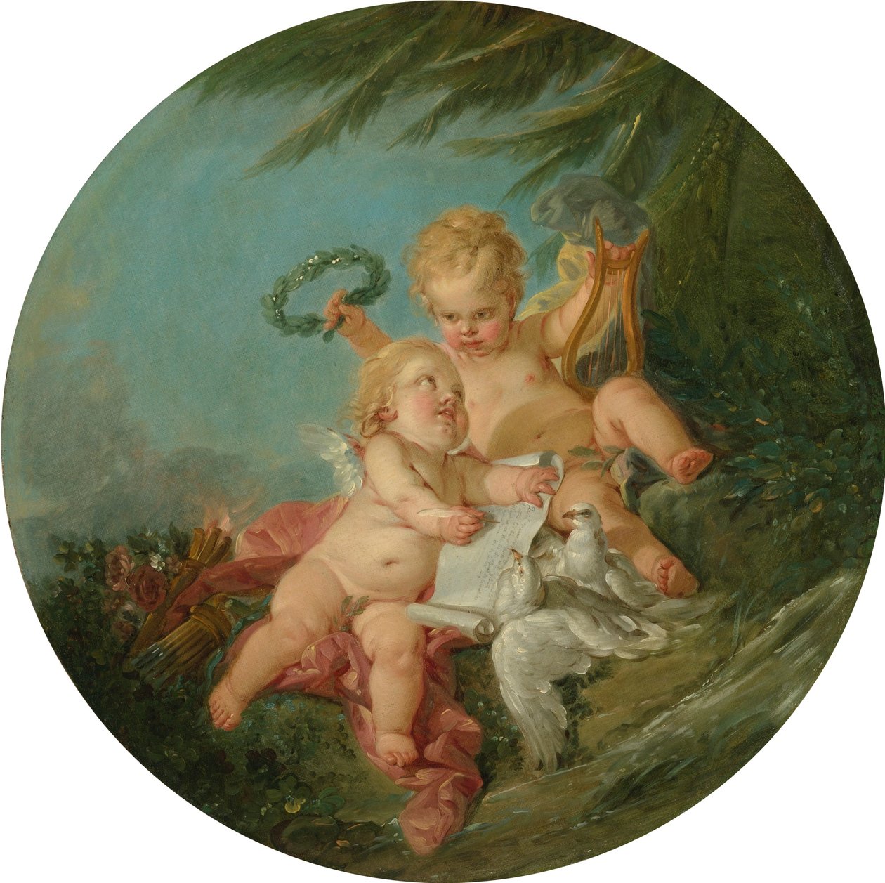 En allegori av poesi av François Boucher