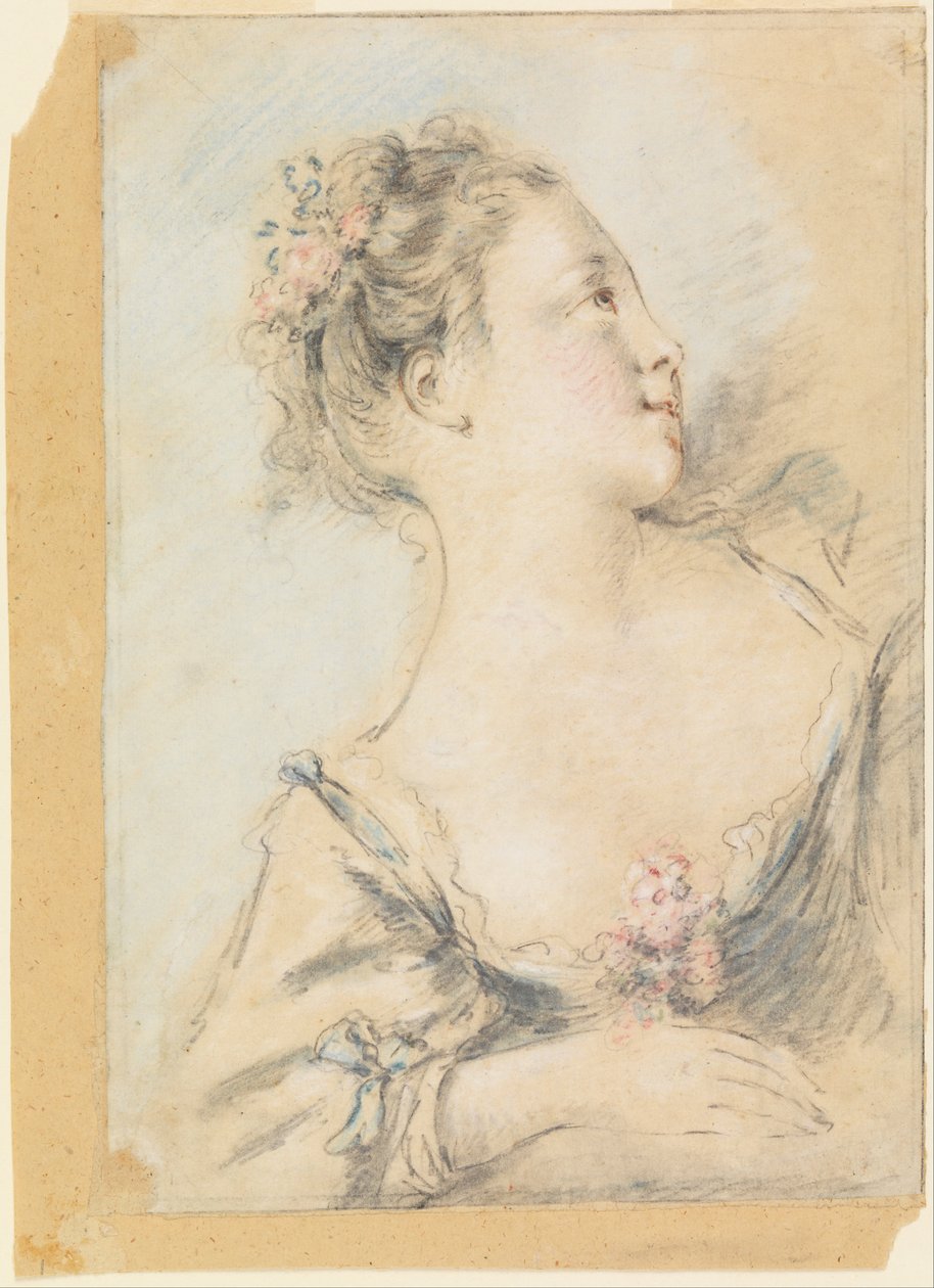 Byste av en ung jente av François Boucher
