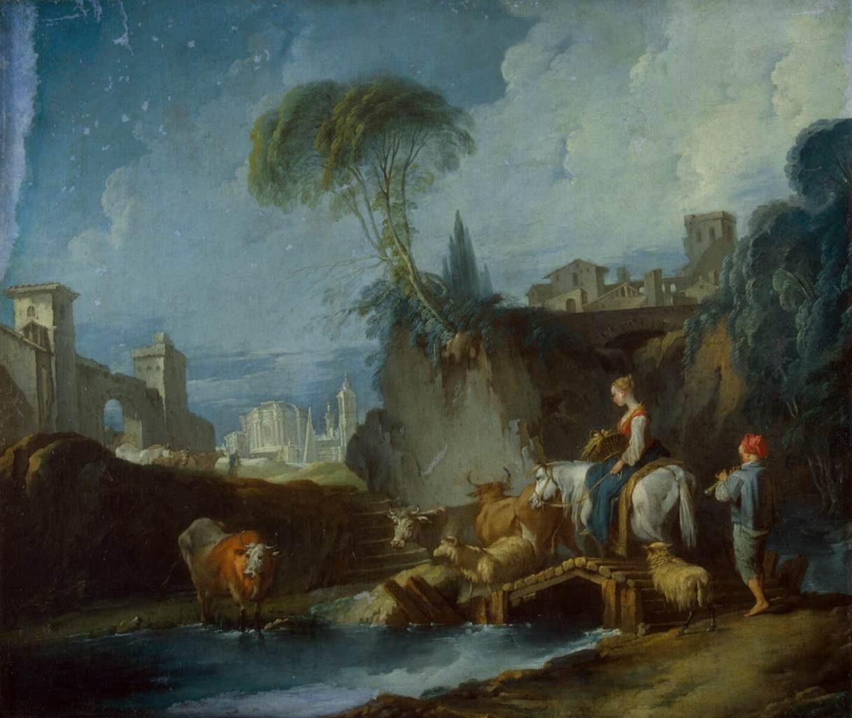 Krysser broen av François Boucher