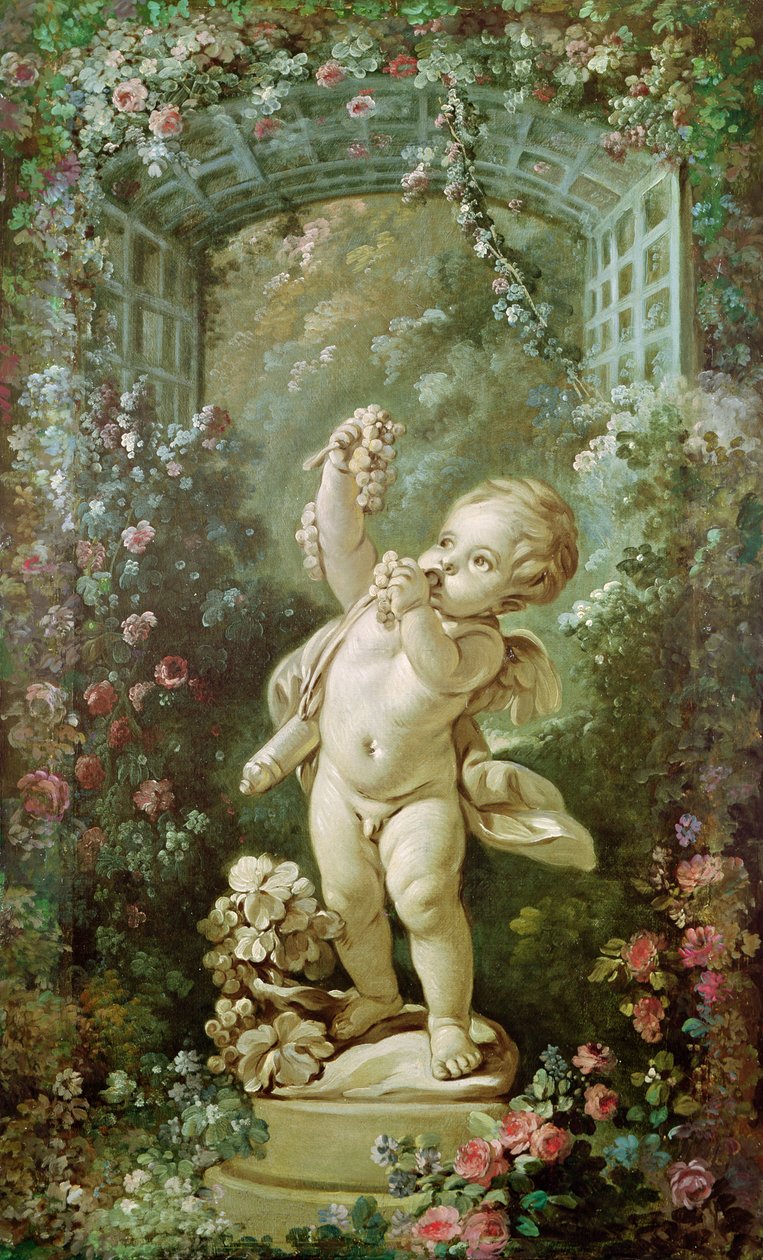 Amor med druer av François Boucher
