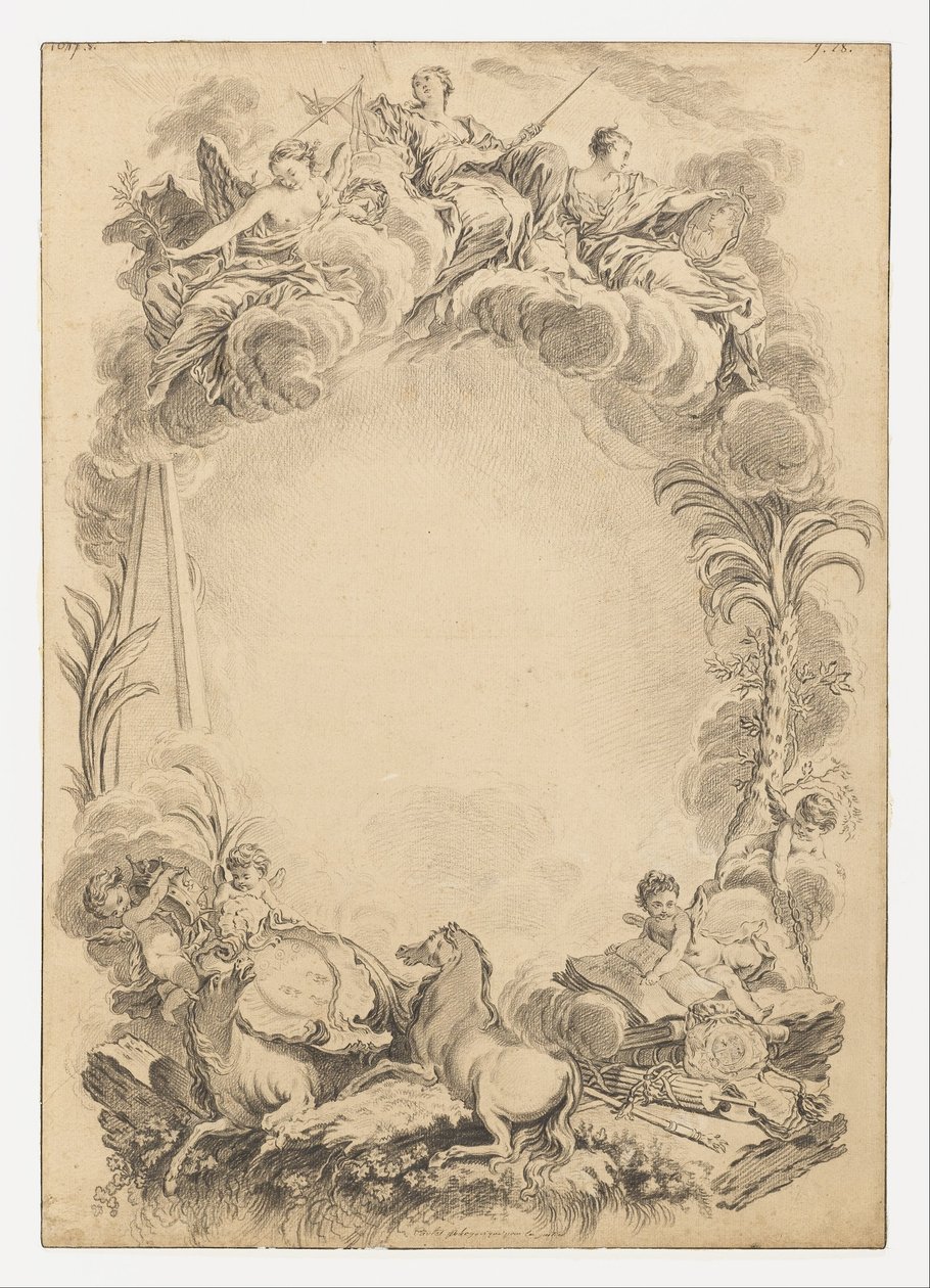 Design for en eske til ære for William Earl Cowper av François Boucher