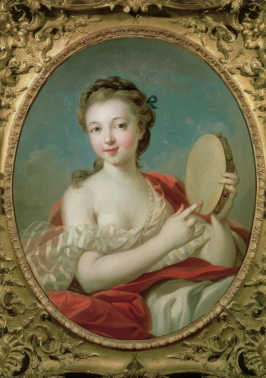 Ung kvinne med tamburin av François Boucher