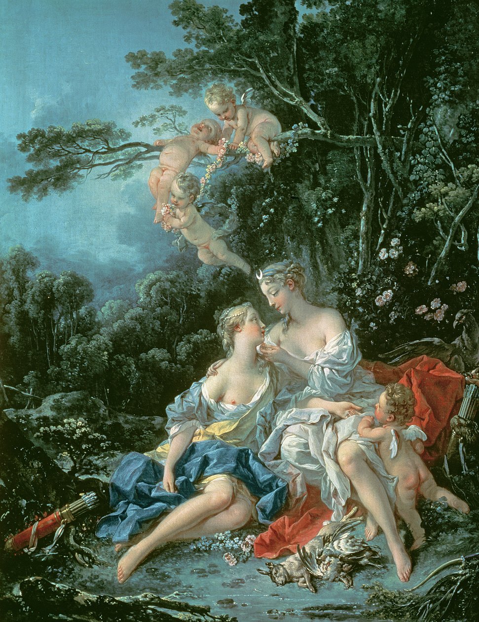 Jupiter og Callisto, 1744 av François Boucher