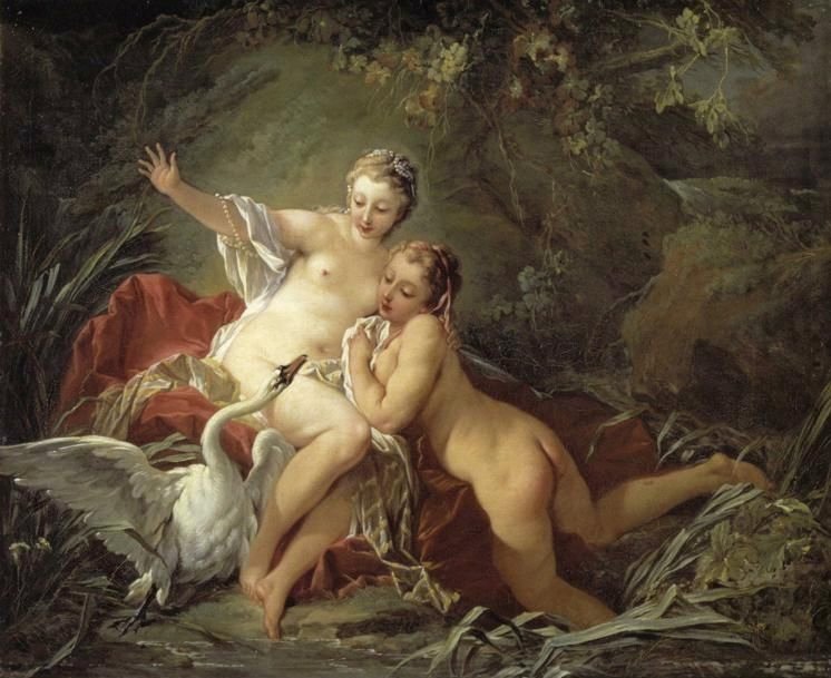 Leda og Svanen av François Boucher