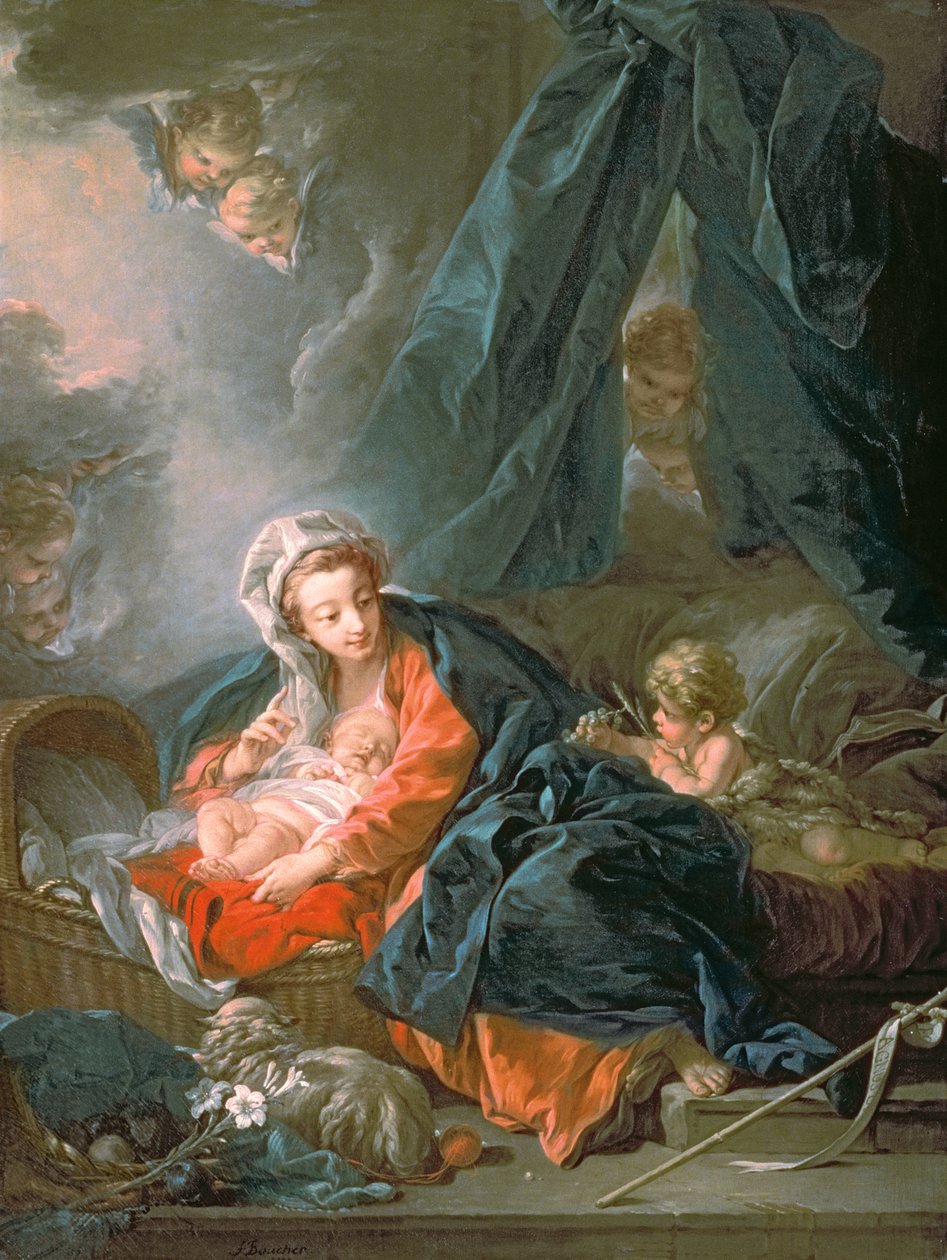Madonna og barn, 1700-tallet av François Boucher
