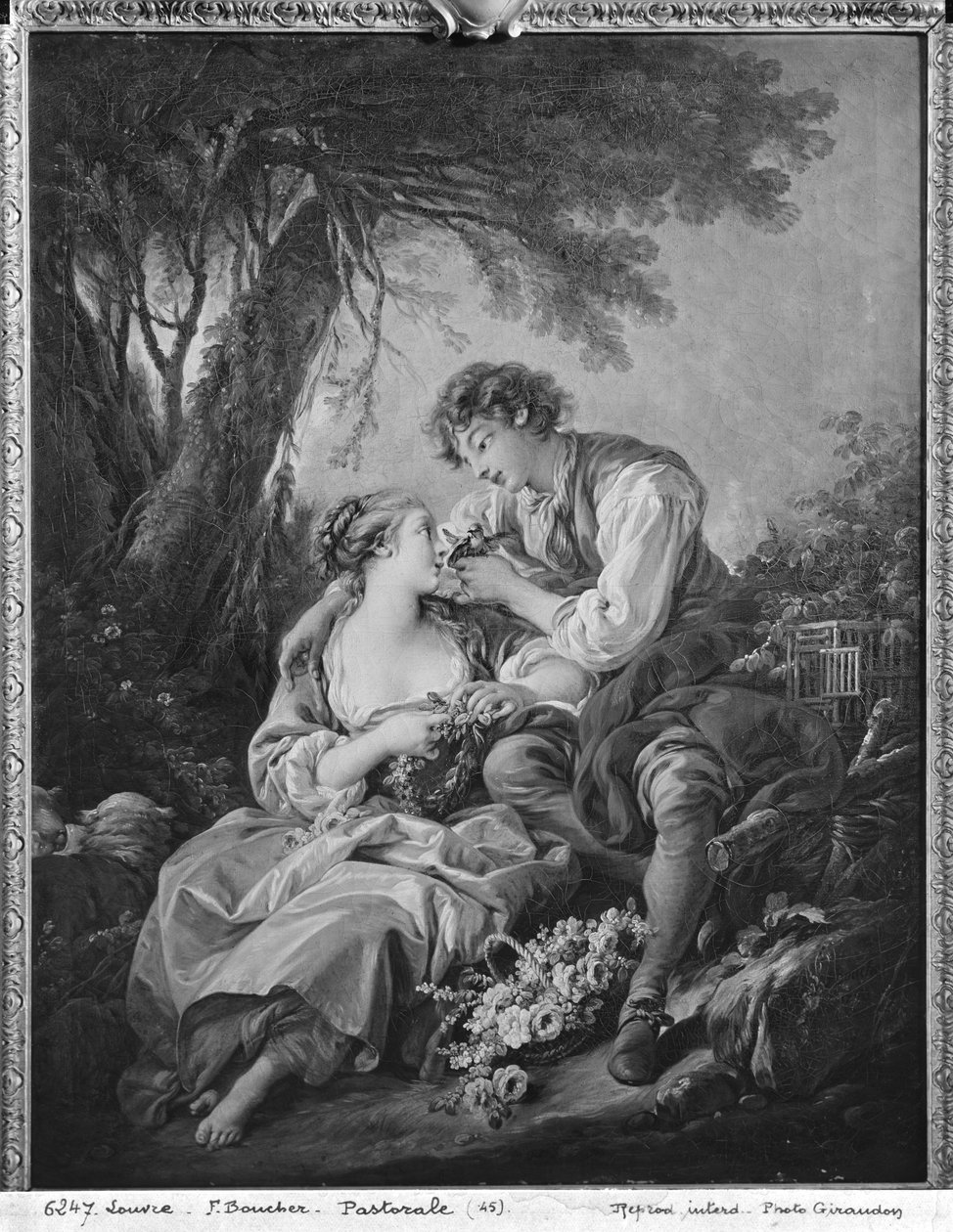Pastoral scene av François Boucher