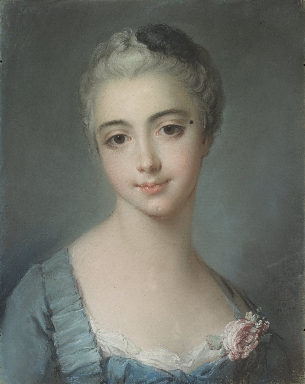Portrett en ung dame av François Boucher