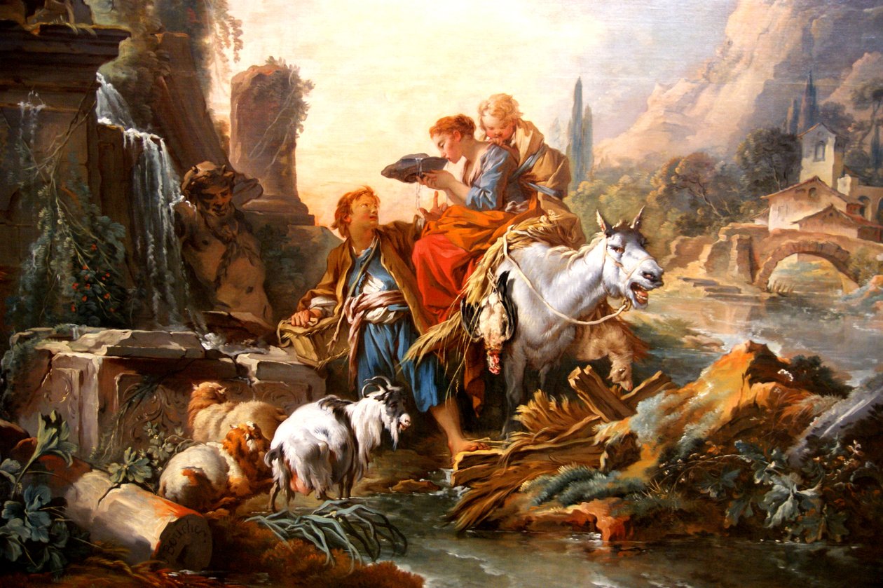 Hvil ved fontenen i Alte Pinakothek av François Boucher