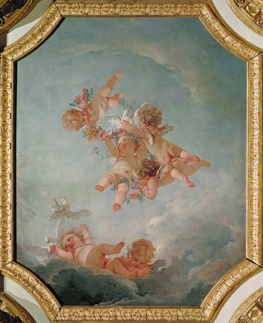 Spring, fra en serie av de fire årstidene i Salle du Conseil av François Boucher