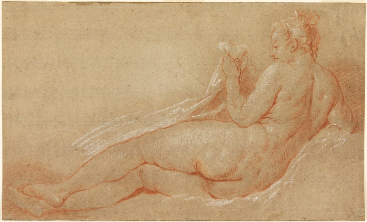 Studie for liggende naken av François Boucher