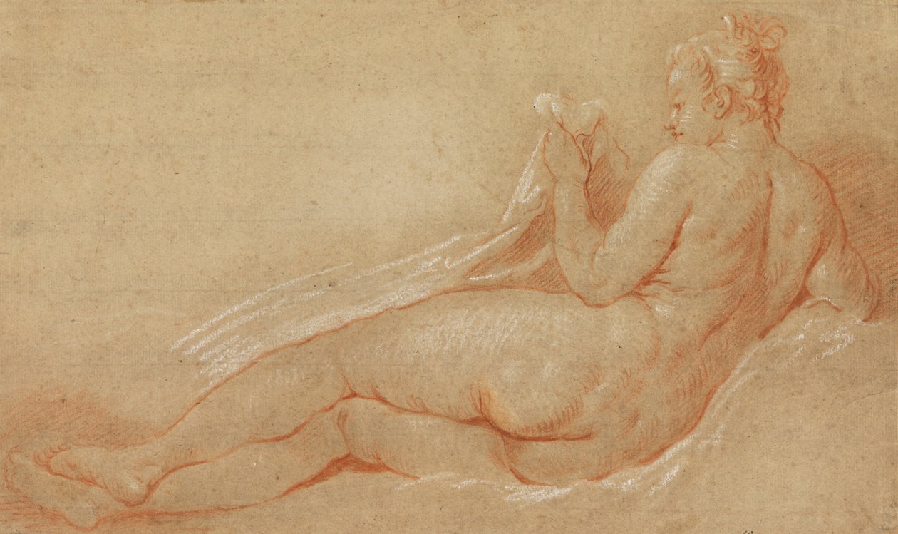 Studie for liggende naken av François Boucher