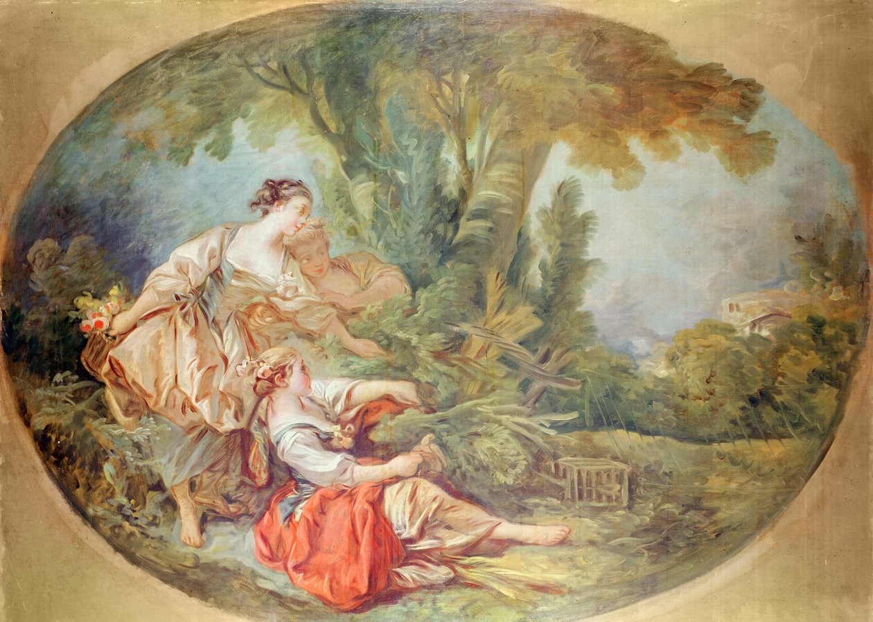 Fugleburet (gouache på papp) av François Boucher