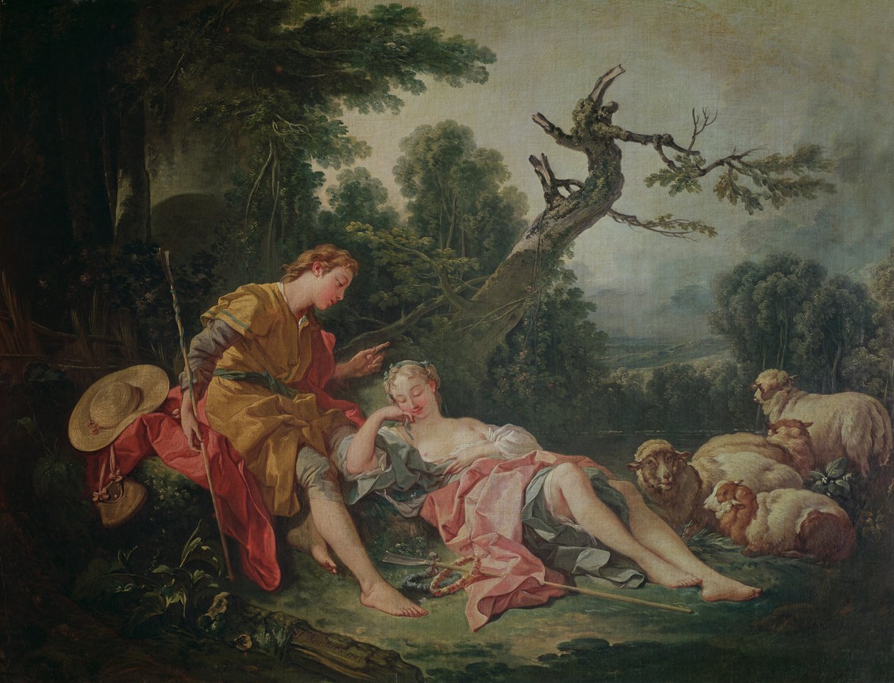 Den sovende gjeterinnen av François Boucher