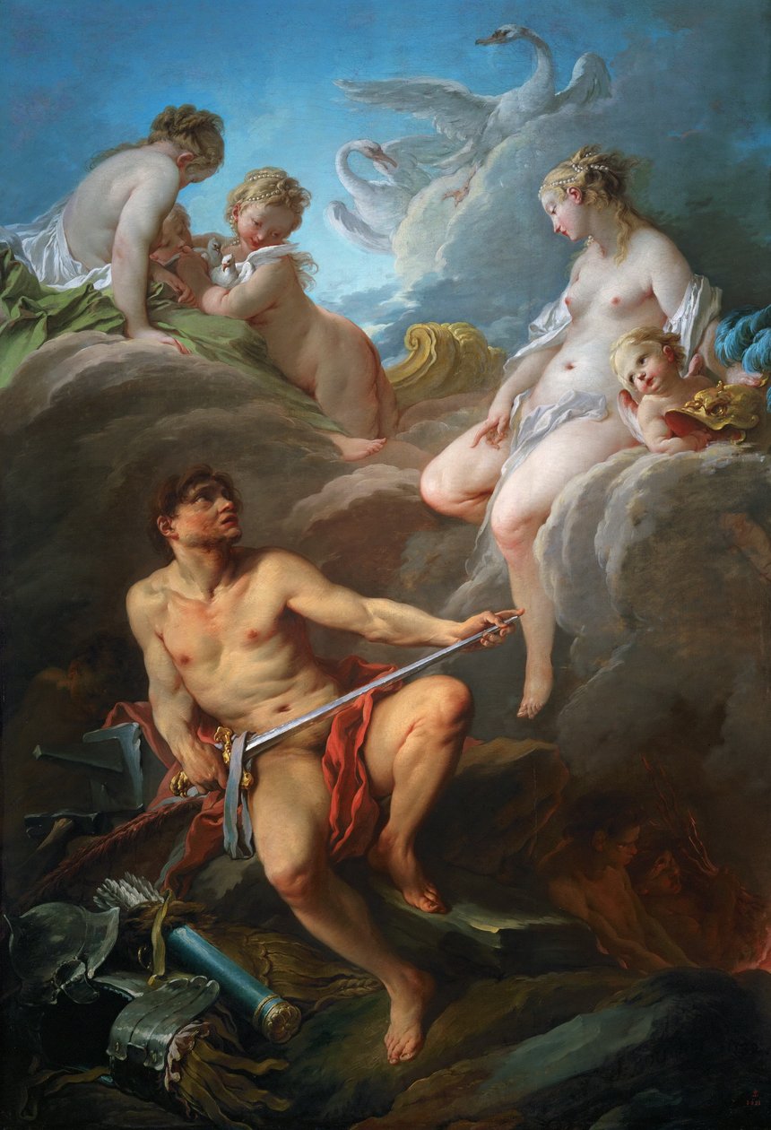 Venus ber Vulcan om våpen for Aeneas av François Boucher