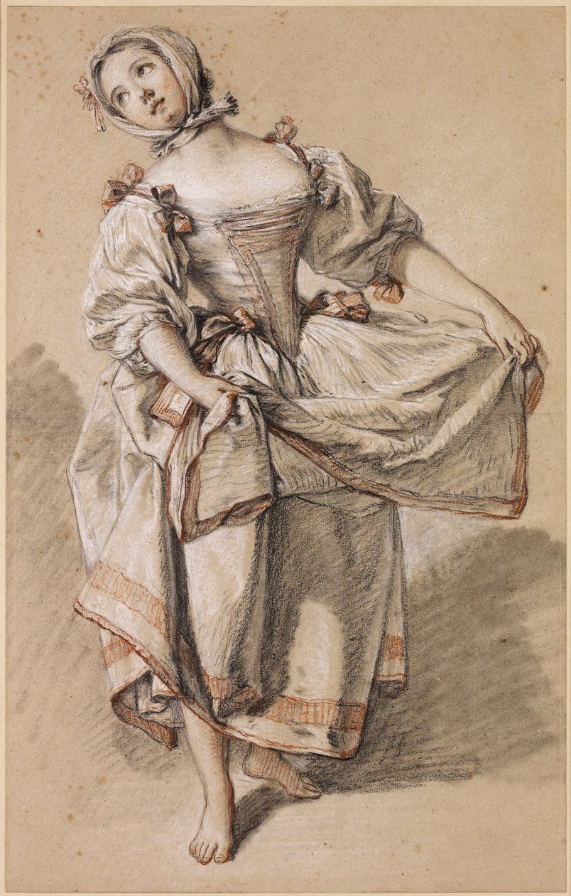 Ung countryjente som danser av François Boucher